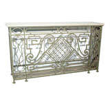 Pair of French Marble Top Consoles